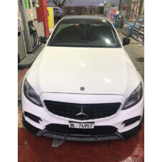 Frontspoiler BB Look Schwarz Glanz Mercedes C-Klasse W205 C205 S205 C43 AMG Facelift ab.2018