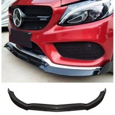 Frontspoiler BB Look Schwarz Glanz Mercedes C-Klasse W205 C205 S205 C43 AMG 2014-18