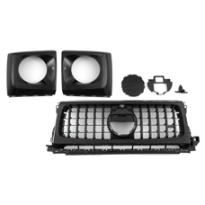 Grill GTR Look Panamericana schwarz Mercedes G-Klasse W463 Facelift G63 AMG G500 G400d