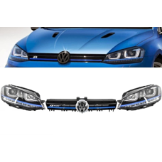 Scheinwerfer+ Frontgrill Golf 7 VII Blau