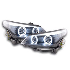 Scheinwerfer 5er E60 E61 XENON ANGEL EYES Schwarz BMW Limousine / Touring