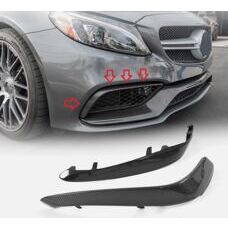 Front Flaps Air Splitter Canards Carbon Mercedes C63 C63S AMG W205 C205 A205 S205