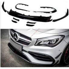 Frontspoiler AMG Flaps Schwarz Glanz 9-tlg Mercedes CLA CLA45 W117 C117 Facelift