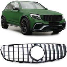 Grill GTR Look Mercedes GLC C253 X253 GLC43 AMG Panamericana Schwarz Glanz