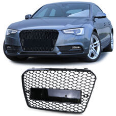 Grill RS5 Look Audi A5 8T 2012-16 Facelift Schwarz Glanz Waben Gitter Kühlergrill