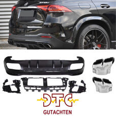 Diffusor GLE63 AMG Optik mit Auspuffblenden Chrom Mercedes GLE W167 SUV + DTC CH-Gutachten