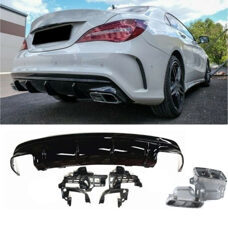 Diffusor CLA45 AMG Schwarz Glanz Auspuffblenden Chrom Mercedes CLA W117 C117 X117