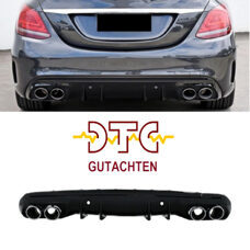 Diffusor C43 AMG Optik Auspuffblenden Chrom CH-Gutachten Mercedes C-Klasse W205 S205