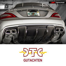 Diffusor RT Kunstoff Schwarz Mercedes CLS W218 CLS63 CLS500 Heckdiffuser + DTC Gutachten