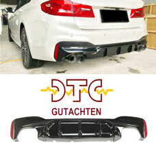 Diffusor M5-Typ MIT DTC GUTACHTEN Schwarz Glanz BMW 5er G30 G31 M-Paket Heckdiffuser