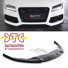 Frontspoiler V.4 Audi RS7 C7 Facelift Maxton Schwarz Glanz DTC Gutachten Fussgängerschutz