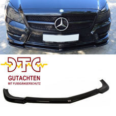 Frontspoiler FD.1 Mercedes-Benz CLS W218 C218 AMG-Line Maxton Schwarz Glanz CH-Gutachten Fussgängerschutz