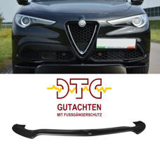 Frontspoiler V.1 Alfa Romeo Stelvio Bj.16-20 Maxton Schwarz Glanz CH-Gutachten Fussgängerschutz Frontlippe