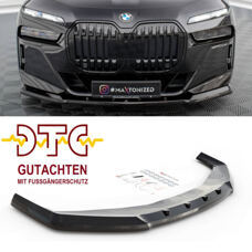 Frontspoiler V.1 BMW 7er G70 M760e Maxton Schwarz Glanz CH-Gutachten Fussgängerschutz Frontlippe M-Paket