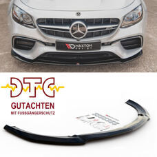 Frontspoiler V.1 Mercedes-Benz E63 E63S AMG W213 S213 Maxton Schwarz Glanz CH-Gutachten Fussgängerschutz