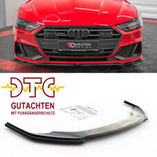 Frontspoiler V.1 Audi A7 C8 S-Line S7 Maxton Schwarz Glanz DTC Gutachten Fussgängerschutz