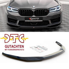 Frontlippe V.2 BMW M5 F90 LCI Facelift Maxton Schwarz Glanz DTC CH-Gutachten Fussgängerschutz