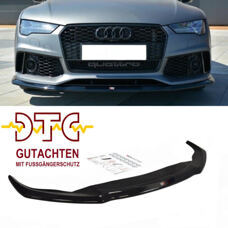 Frontspoiler V.2 Audi RS7 C7 Facelift Maxton Schwarz Glanz DTC Gutachten Fussgängerschutz