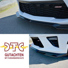 Frontspoiler V.1 Chevrolet Camaro 6 2SS Coupe Maxton Schwarz Glanz CH-Gutachten Fussgängerschutz