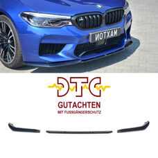 Frontlippe V.2  BMW M5 F90 Vorfacelift Maxton Schwarz Glanz Gutachten DTC Fussgängerschutz