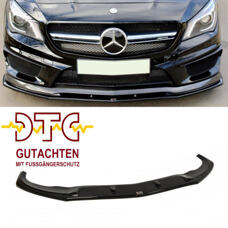 Frontspoiler V.2 Mercedes CLA45 AMG C117 W117 Maxton Schwarz Glanz Gutachten Fussgängerschutz