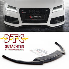 Frontspoiler V.3 Audi RS7 C7 Facelift Maxton Schwarz Glanz DTC Gutachten Fussgängerschutz