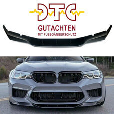 Frontspoiler R-Typ Schwarz Glanz BMW F90 M5 Frontlippe CH-GUTACHTEN DTC FUSSGÄNGERSCHUTZ