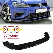 Frontlippe V.1 Maxton VW Golf 7 R R-Line Facelift Schwarz Glanz Gutachten Fussgängerschutz