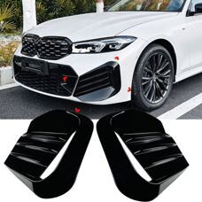 Flaps Frontspoiler Schwarz Glanz BMW 3er G20 G21 LCI Facelift ab 2022 Splitter