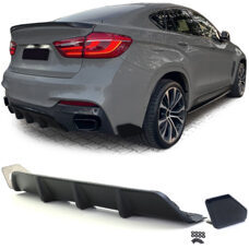 Diffusor P-Typ Schwarz Matt Performance Heckdiffuser BMW X6 F16 M-Paket