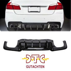 Diffusor 4-Rohr Schwarz Glanz ABS BMW 5er F10 F11 Heckdiffusor + DTC CH-Gutachten