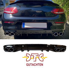 Diffusor C43 AMG Look DTC CH-Gutachten Auspuffblenden Chrom Mercedes C-Klasse C205 Coupe