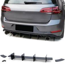 Heckdiffusor VW Golf 7 GTI Limousine 2013-20 Einsatz Splitter Schwarz Glanz