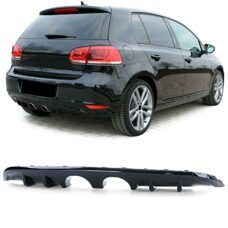 Diffusor 6R R20 Optik Schwarz Glanz VW Golf 6 1K Doppelrohr Auspuff mittig