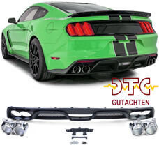 Heckdiffusor Shelby GT350 Look + Doppel Endrohren Ford Mustang 6 2014-17 + DTC-Gutachten