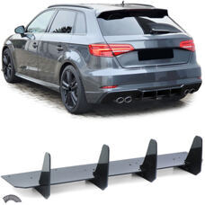 Heckdiffusor Audi A3 S3 8V Sportback 2016-21 Splitter Heckansatz Performance