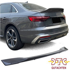 Heckspoiler Schwarz Glanz Audi A4 S4 B9 8W 15-23 Limousine Hecklippe + DTC CH-Gutachten