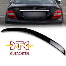 Heckspoiler AMG Look Lackiert Schwarz Glanz Mercedes C-Klasse C204 Coupe + DTC-Gutachten