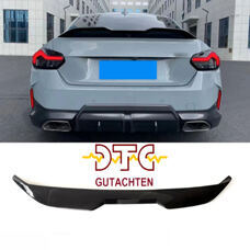 Heckspoiler P-Typ Schwarz Glanz BMW 2er G42 Coupe M235i M240i G87 M2 Performance Hecklippe + DTC-Gutachten