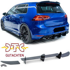 Heckdiffusor Splitter VW Golf 7 R Vorfacelift 2012-17 Heckansatz Performance + DTC-Gutachten