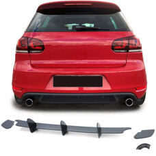 Heckdiffusor VW Golf 6 GTI 2008-13 Einsatz Splitter Schwarz Glanz