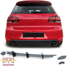 Heckdiffusor VW Golf 6 GTI 2008-13 Einsatz Splitter Schwarz Glanz + DTC-Gutachten