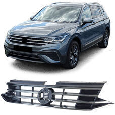 Grill VW Tiguan II Facelift 2020-2023 Kühlergrill Schwarz Chromleisten