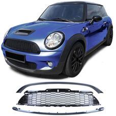 Grill P-Typ Mini One Cooper JCW R56 R57 R58 R59 Kühlergrill Schwarz Glanz