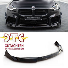 Frontspoiler V.5 Maxton BMW M2 G87 Schwarz Glanz Gutachten Fussgängerschutz Frontlippe