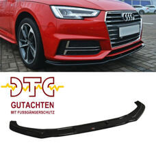 Frontspoiler V.2 Maxton Audi A4 S4 B9 Vorfacelift Schwarz Glanz Gutachten Fussgängerschutz