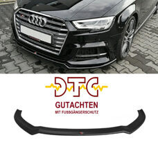 Frontlippe V.2 Maxton Schwarz Glanz DTC Fussgängerschutz Audi 8V S3 Sedan Facelift