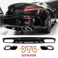 Diffusor Edition 1 C63s AMG Facelift Optik DTC Gutachten Auspuffblenden Chrom Mercedes C-Klasse C205 Coupe