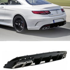 Diffusor S63 Look AMG Auspuffblenden Chrom Mercedes S-Klasse Coupe C217 Cabrio A217