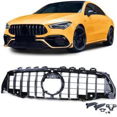 Grill GTR Look Mercedes CLA W118 C118 CLA35 CLA250 Panamericana AMG Chrom Kamera Kühlergrill